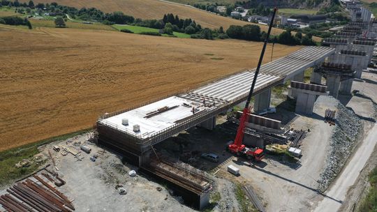 Práce na úseku D1 Lietavská Lúčka - Dubná Skala...