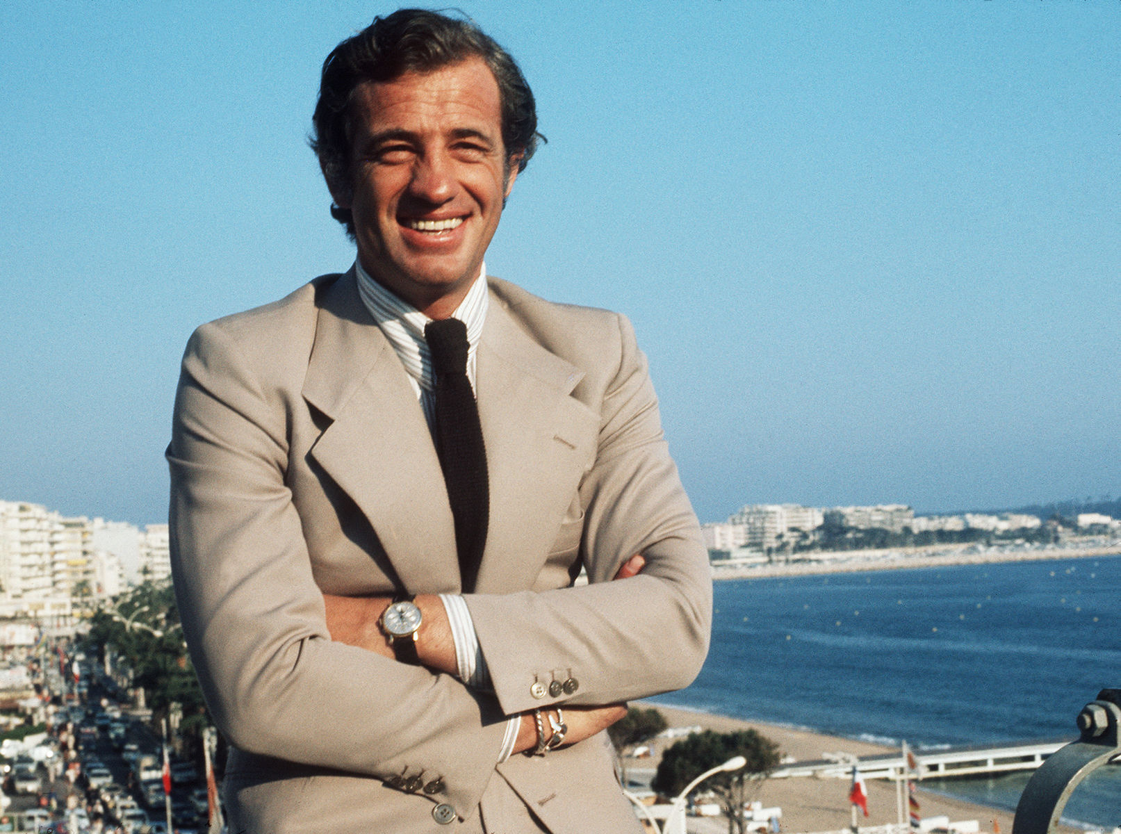 Jean-Paul Belmondo v máji 1974 na filmovom...