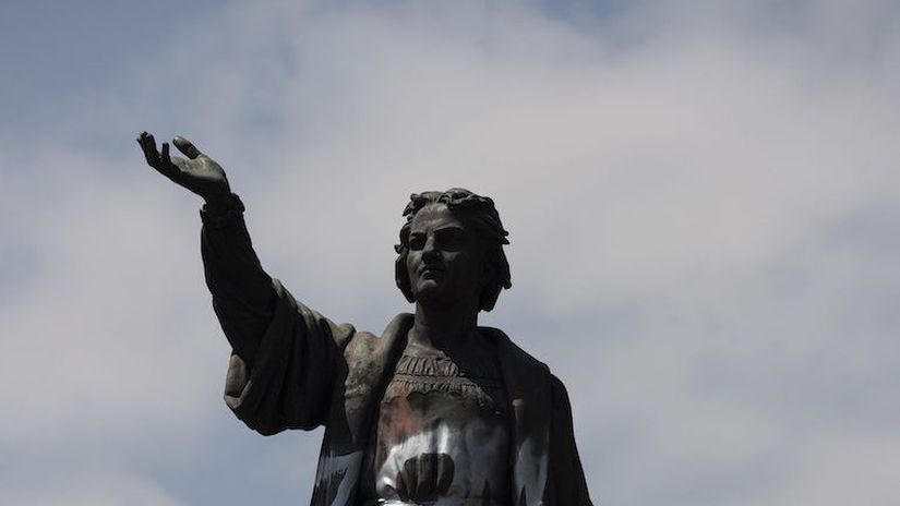 Mexiko Kolumbus socha výmena obyvateľka domorodá