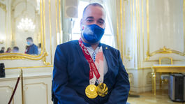paralympionik Samuel Andrejčík počas prijatia v...