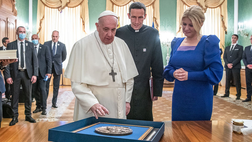 Pápež František a prezidentka Zuzana Čaputová...