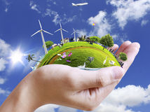 dlaň, životné prostredie, ekológia, veterná elektráreň