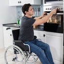 muž, invalid, invalidný vozík, rúra