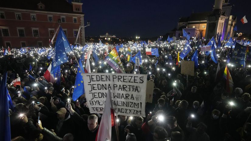 Poľsko, demonštrácia, členstvo EÚ