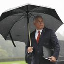 dážď, Viktor Orbán, dáždnik