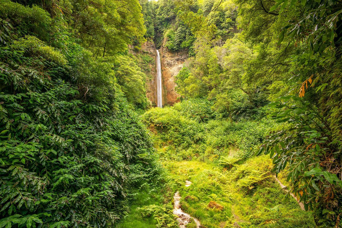 Termálny vodopád Cascata da Ribeira Quente