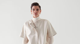 Dámska kožená košeľa so skrátenými rukávmi COS,...