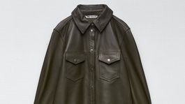 Dámska kožená košeľa Zara, predáva sa za 99,95...