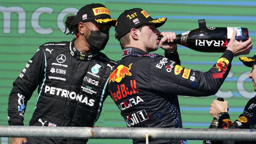 Max Verstappen, Lewis Hamilton, Sergio Pérez