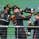 Max Verstappen, Lewis Hamilton, Sergio Pérez