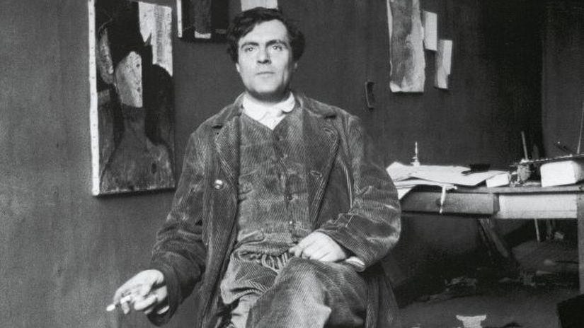 Amedeo Modigliani vo svojom ateliéri