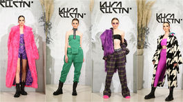 Modelky na prehliadke KURA Collection od dizajnérky Jany Kurilakovej. 