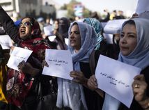 Afganistan, ženy, práva, protest, Taliban