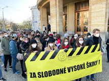 protest, študenti, VŠ, Univerzita Komenského