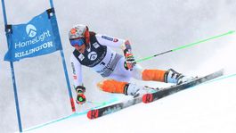Petra Vlhová in the 1st round of the giant slalom in ...