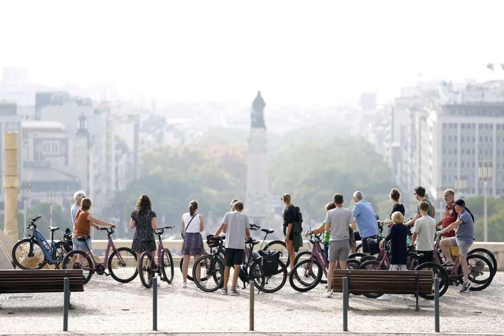 Portugalsko, cyklisti, bicykle, Lisabon
