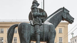 Brno, socha, jazdec, kôň, Jošt Lucemburský