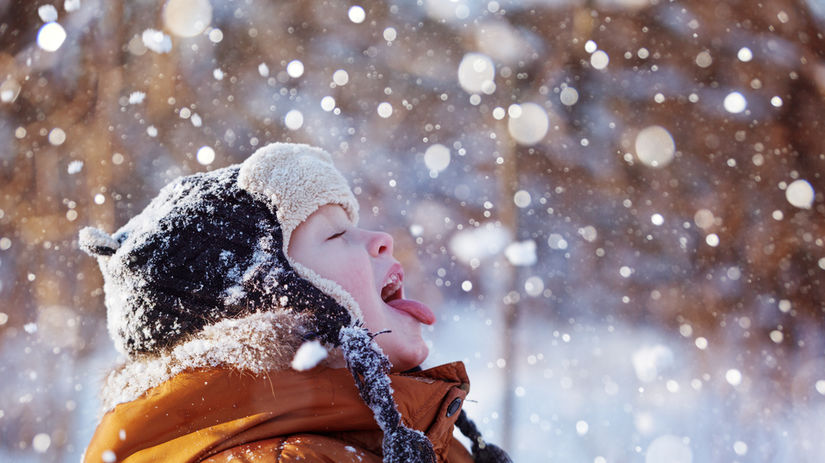 deti, príroda, zima, sneh, chlapec škôlkar