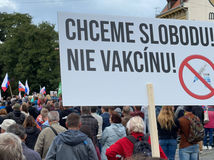 Januárový protest proti očkovaniu v Košiciach