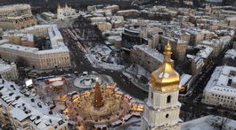 Vianoce, Ukrajina, stromček, Kyjev, zima, sneh
