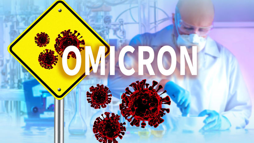 Omikron coronavirus variant. Omicron Covid-19...