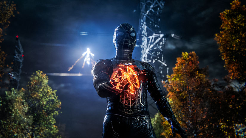 Spider-Man a Electro vo filme Spider-Man: Bez...