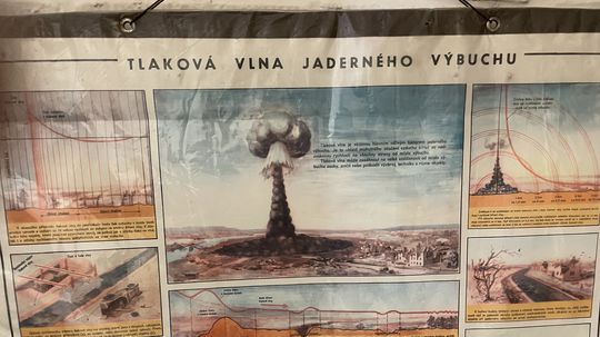 Plagát informujúci o ničivej sile jadrového...