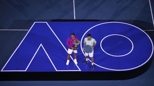 Rafael Nadal and Daniil Medvedev after the final ...