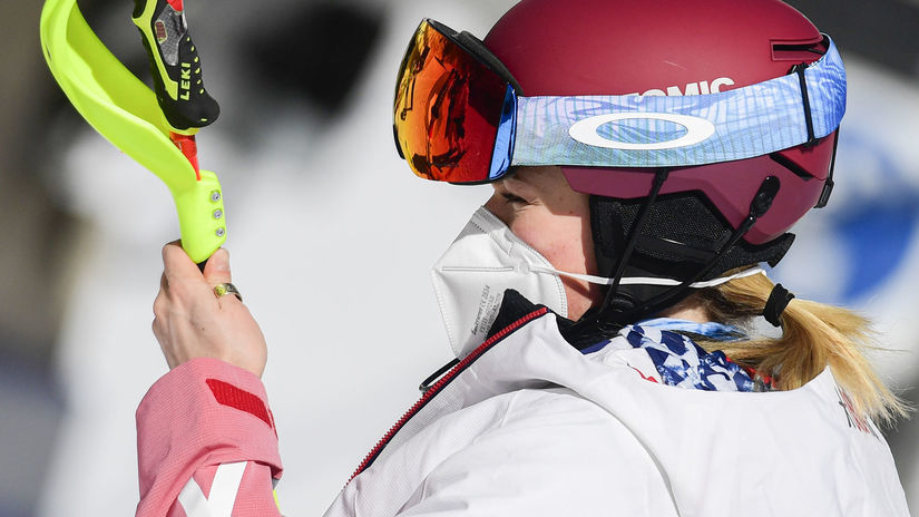 Mikaela Shiffrinová počas voľného tréningu pred...