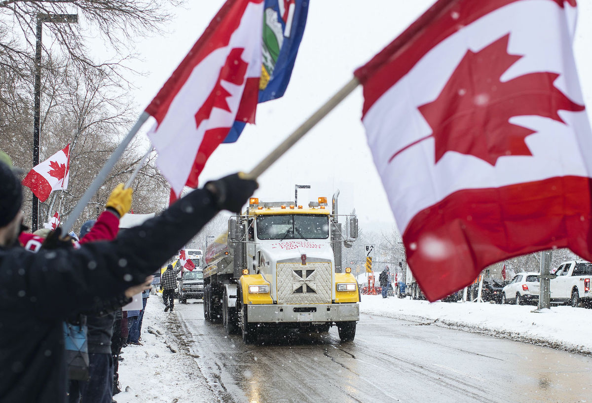 Podpora protestu Konvoj slobody v Edmontone 5....