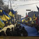 Ukrajina Rusko Charkov pochod jednota účastníci