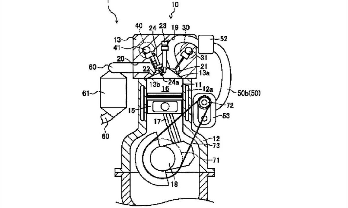 Patent odhaľuje dvojtaktný motor s kompresorom...