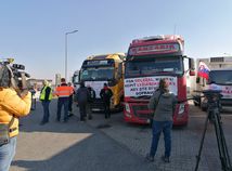 Protest autodopravcov v Bratislave