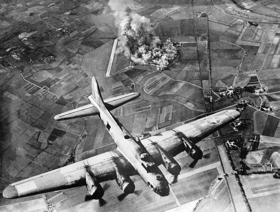 Bombardovanie počas obdobia II. svetovej vojny.