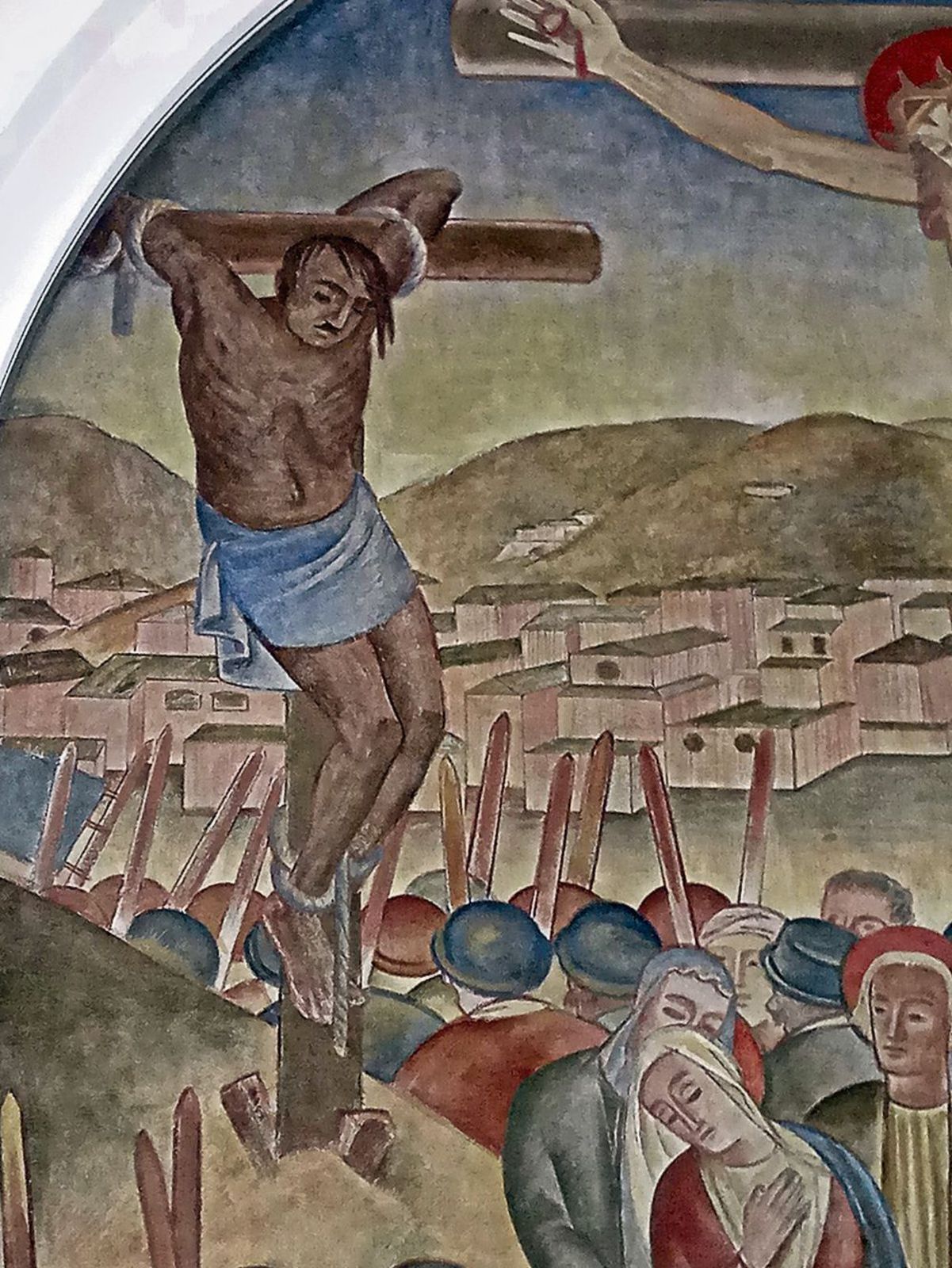 Hitler ako zloduch na kríži v Kostole sv....