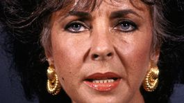 Herečka Elizabeth Taylor na zábere z roku 1987. 