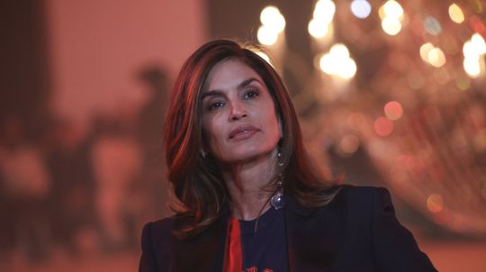 Modelka Cindy Crawford na prehliadke značky...