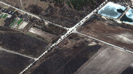 Ukrajina, ruský konvoj, satelitné snímky