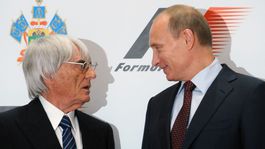 Bernie Ecclestone a Vladimir Putin.