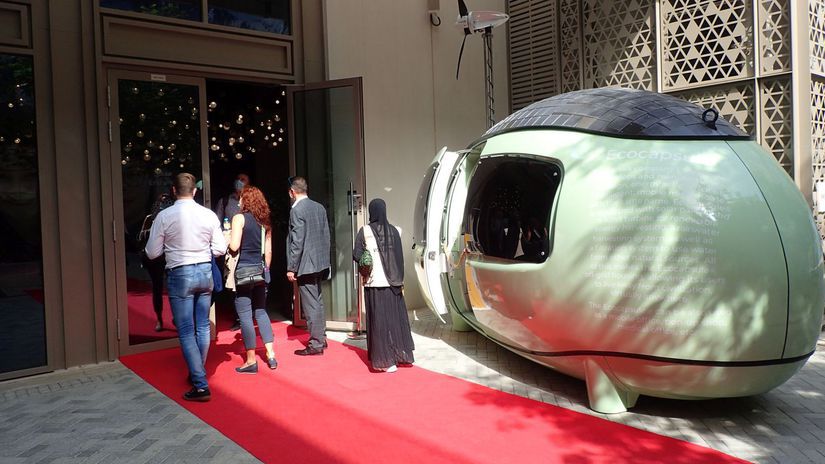 Pri vstupe do slovenského pavilónu sa nachádza...