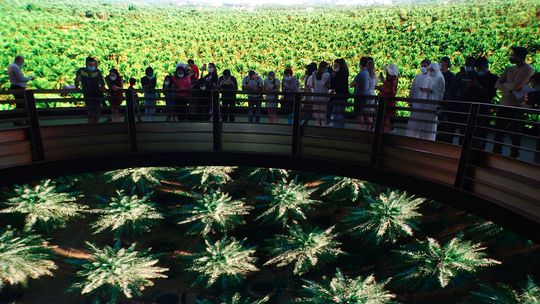 Toto je pavilón Saudskej Arábie, jeden z...