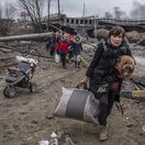 Ukrajina / Irpin / Migrácia / Evakuácia /