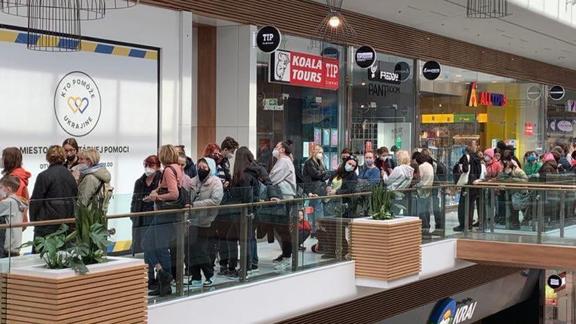 utečenci, Aupark, Ukrajina