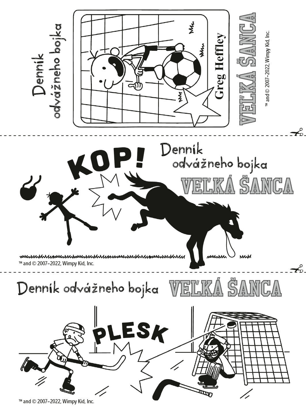 Samolepky z knihy Denník odvážneho bojka: Veľká...