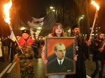 bandera, stúpenci, pochod,