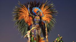 karneval, Sao Paulo, Brazília, sexi momentky