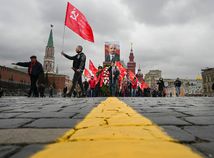 Rusko komunisti Lenin výročie Moskva
