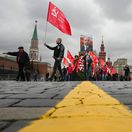 Rusko komunisti Lenin výročie Moskva