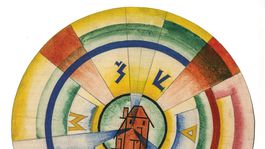 Škola umeleckých remesiel Martin Brezina Navrh na tanier plaketu SK Modra  okolo 1931  akvarel  papier