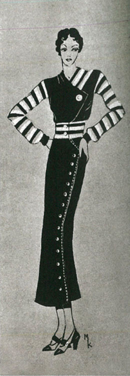 Mária Kokodyová: Vychádzkové šaty, 1933